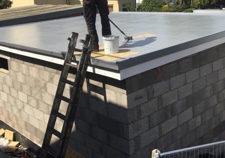 Fiberglass roof installation