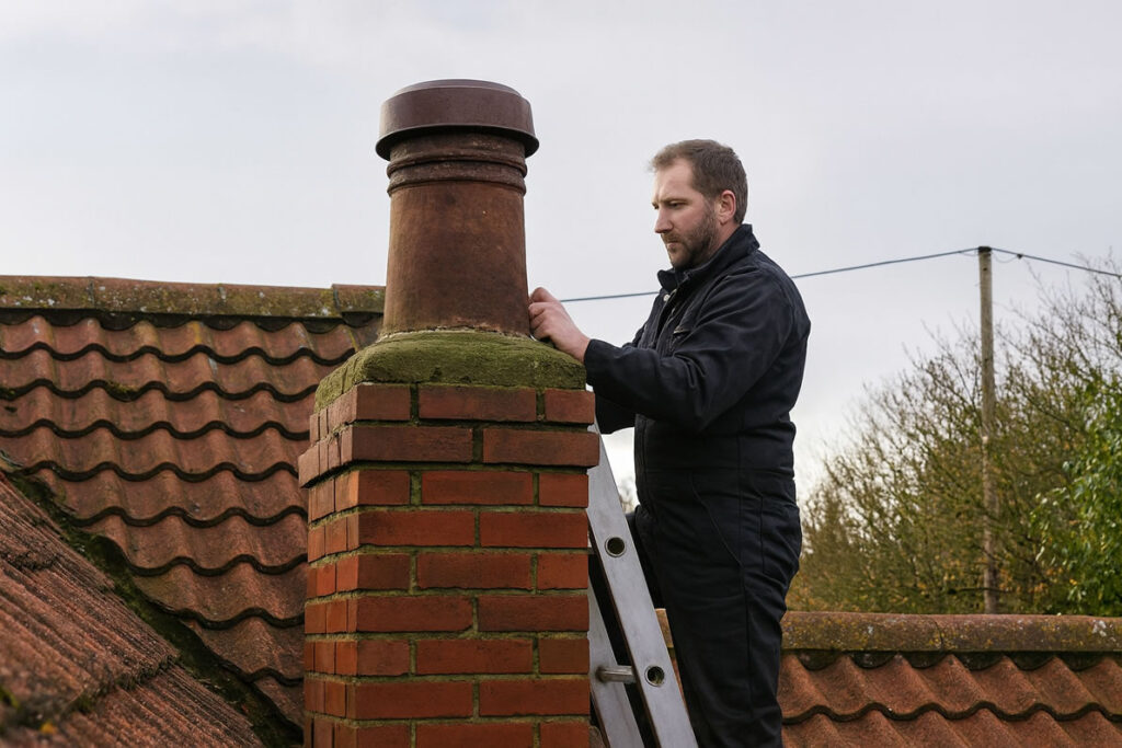 Chimney repair work